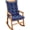 Navy Blue, variant on Tufted Rocking Chair Cushion Set with Ties, Non-Slip High Back Chair Pads for Adirondack Nursery Porch Rockers