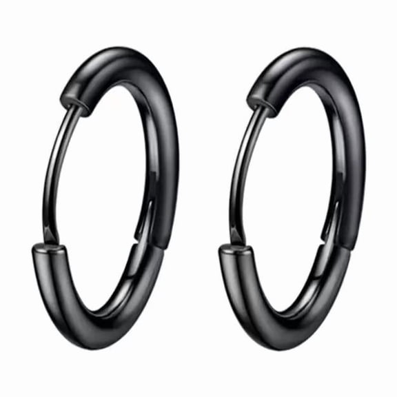 Stainless Steel 2.5Mm 10 Gauge Huggie Hoop Earrings Unisex Women Men 12-25Mm E9
