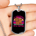 thumbnail image 2 of Chien Pense Que Je Suis une Capture Collier Violet en Acier Inoxydable Ou en or 18k Chien Tag 24" Chaîne, 2 of 8