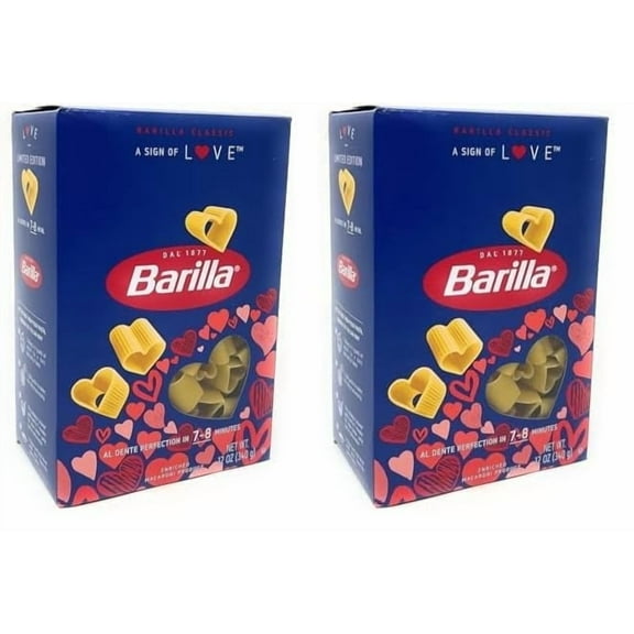 Barilla Limited Edition A Sign of Love Heart Shaped Pasta 12oz - 2 boxes