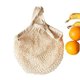 thumbnail image 5 of Bolsas de comestibles de malla de algodón reutilizables, bolsas de hilo de algodón, bolsas de compras de red, bolsas de malla, paquete de 3 (Beige), 5 of 7