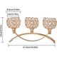 thumbnail image 2 of Candelabro de cristal dorado Laklulu, candelabro de 3 velas, centro de mesa del Día de la Madre, decoración de la sala de estar de la boda, 2 of 7