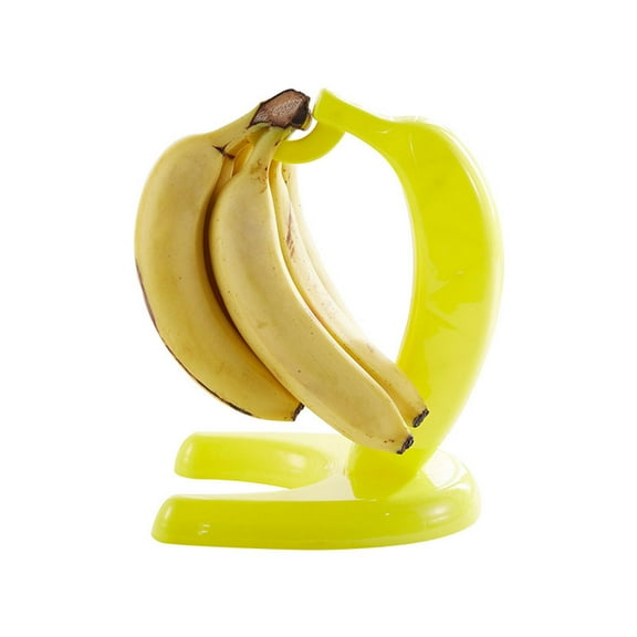 GJX Banana Hanging Rack,Stylish and Cute Design Banana Holder Stand,Stable U-Shaped Base Multi-Functional Fruit Holder Banana Display Hook,Yellow