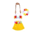 thumbnail image 2 of PoyoKee Porch Goose Outfits, 19.7" Hawaiian Tropical Goose Outfits with Hat Flower Lei, Beach Theme Porch Decor for Summer Garden Home Decor, Yellow, 2 of 8
