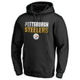 thumbnail image 2 of Men's Black Pittsburgh Steelers Iconic Collection Fade Out Pullover Hoodie, 2 of 3