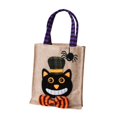 thumbnail image 2 of Bolsa de mano multiusos reutilizable con asa para truco o trato, ideal como recuerdo de fiesta. Gato negro, 2 of 9