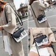 thumbnail image 3 of Bolsa de cuero de piano para mujer, bandolera con solapa, bandolera (negro) Ehuebsd Para Estrenar, 3 of 8