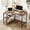 Brown, variant on 39" L Shaped Desk, Computer Desk with Reversible Storage Shelves, for Gaming Corner Home Office Writing Study, Metal Frame