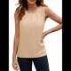 thumbnail image 1 of Camiseta Sin Mangas de Satén de Seda para Mujer, Atuendo Informal de Verano para Negocios 2025, Camisa Elegante Sin Mangas para el Trabajo Caqui L, 1 of 9
