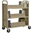 thumbnail image 6 of Double Sided Sloped 6 Shelf Welded Booktruck in Dove Gray, 6 of 7