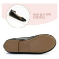 thumbnail image 3 of Bocca Girl's Black Pu Ballet Flat Ankle Strap Ballerina Flat Shoes Size 3, 3 of 7