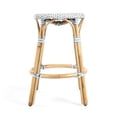 thumbnail image 3 of Beaumont Lane 24" Transitional Rattan Counter Stool in Sky Blue/White, 3 of 6