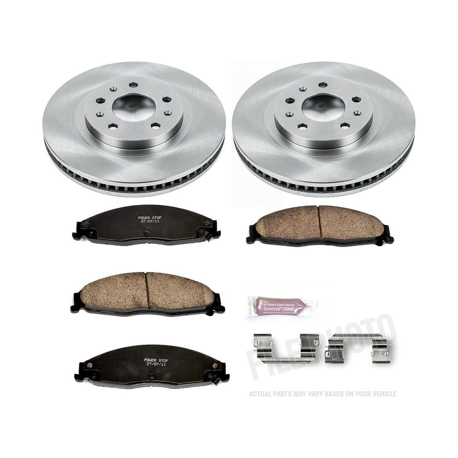 Power Stop Front Stock Replacement Brake Pad and Rotor Kit KOE1419
