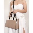 thumbnail image 4 of Kate Spade New York Women’s Leather Top Zip Hazelnut Satchel Bag ,Beige, 4 of 4