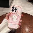 thumbnail image 3 of Carcasa Compatible Para Samsung A14 A13 A12 A53 A51 A52 A03 A04E A50 A30S A32 A34 A22 A23 A54 A24 A33 A30S Onda 3D De Dibujos Animados Encantadora Conejo Funda De Teléfono De Protección Suave, 3 of 3