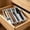 Gray, variant on Bxaolu Silverware Drawer Organizer Tray, Plastic Cutlery Storage for Kitchen, Flatware and Utensil Holder Divider for Spoons Forks Knives Tableware, 12.2 x 10.24", 5 Slots, Black