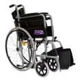 thumbnail image 3 of Silla De Ruedas Descansapies Desmontables Respaldo Plegable Gris, 3 of 5