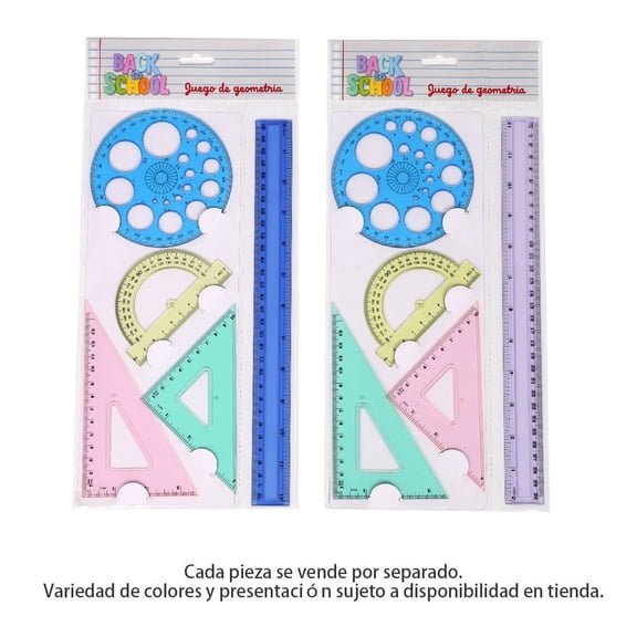 Juego de Geometría Prichos 38X18 cm Varios Modelos 1 Pieza
