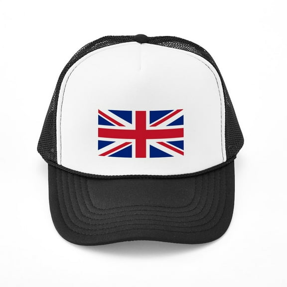CafePress - Union Jack - Adjustable Unisex Printed Trucker Hat with Mesh Back