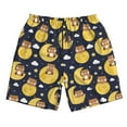 thumbnail image 2 of Honeii's Moon Bear Print Men's Casual Shorts with Drawstring，Swim Trunks Quick Dry Beach Shorts, 2 of 5