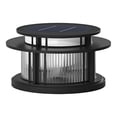 thumbnail image 2 of Round Waterproof Led Black Modern Solar Fence Post Lights Pillar Light, 2 of 5