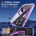 thumbnail image 5 of Magnetic Phone Case  for iPhone 13 Pro Max 6.7 inches with Yellowing Resistant & -Grade Protection [Compatible with Mag-Safe] for Men Wowen，Purple, 5 of 7