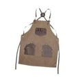 thumbnail image 4 of BELOVING Canvas Apron with Pockets Adjustable Neck Apron for Baking Gardening Pottery brown, 4 of 10