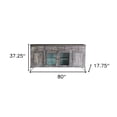 thumbnail image 3 of HomeRoots 80" Gray Solid Wood Cabinet Enclosed Storage Distressed TV Stand, 3 of 8