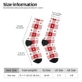 thumbnail image 5 of Yiaed Plaid Heart Print Great elasticity Crew Socks Sports socks for Men and Women, 5 of 5