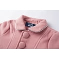 thumbnail image 5 of LittleSpring Toddler Pea Coat Girls Pink Peacoat Faux Wool Dress Coat Midweight Button Lapel Solid Casual 3T, 5 of 7