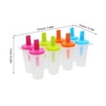 thumbnail image 4 of Juego de moldes para hacer paletas de hielo, congelador, bricolaje, reutilizables, 8 Uds. (Color aleatorio), 4 of 7