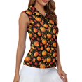thumbnail image 4 of Whosucclay Pumpkin and Pine Cone Pattern Tennis Athletic Tank Top for Womens, Soft Women's Sleeveless Golf Shirts Breathable V Neck Workout Tank Tops, 4 of 8