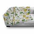 thumbnail image 3 of Fruit Soft Flannel Fleece Blanket, Fresh Pear Slices Leaves Juicy Organic Food Eat Summer Garden Pattern, Cozy Plush for Indoor and Outdoor Use, 70" x 90", Green Earth Yellow White, by Ambesonne, 3 of 6