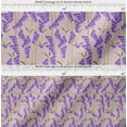 thumbnail image 2 of Soimoi Cotton Voile Fabric Leaves & Lavender Shirting Print Sewing Fabric Yard 56 Inch Wide, 2 of 7