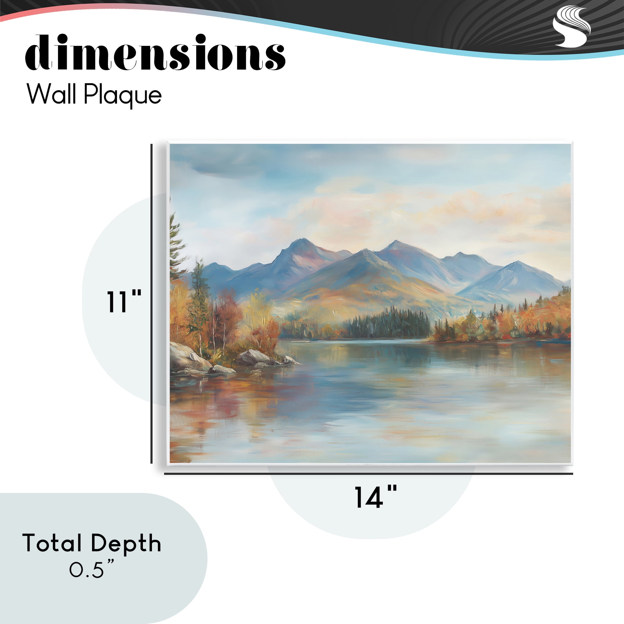 Stupell Industries Rustic Lake Landscape in Fall Wall Plaque Art, design by LSR Design Studio