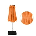 thumbnail image 6 of Mondawe 15ft Double-Sided Solar Patio Umbrella with Base (Included) Large Outdoor Umbrella with Solar Lights, 6 of 10