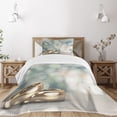thumbnail image 3 of Ambesonne Wedding Quilted Bedspread Set 2 Pcs, Rings Abstract Bokeh, Twin Size, Multicolor, 3 of 6