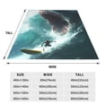thumbnail image 3 of Vsdgher Surfing Shark Ultra-Soft Micro flannel Blanket Throw Blankets for Couch Sofa, Bed (4 sizes)-50"x40", 3 of 7