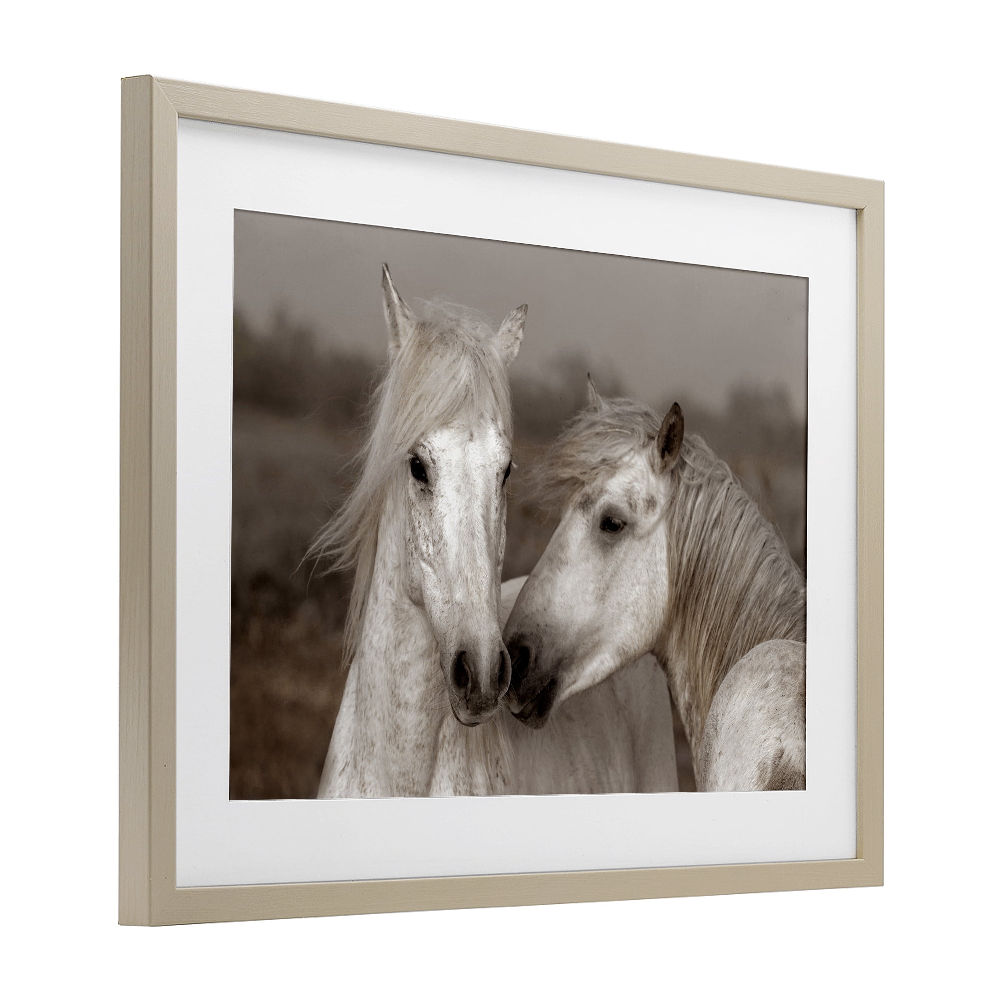 Stupell Industries Gentle Companionship Horses Birch Framed Print Under Glass, design by Danita Delimont