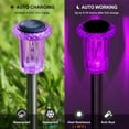 thumbnail image 3 of Luces solares Gorrzai para senderos, 15 unidades, color morado, impermeables, 3 of 9