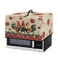 thumbnail image 7 of TSOVTHRID Air Fryer Toaster Oven Dust Cover, Protective Countertop Microwave Oven Cover for Home Indoor Christmas Decor, Christmas Rooster Chicken Poinsettia Print, 18.25"W x 14.5"D x 11"H, S, 7 of 7