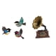 thumbnail image 1 of Decoración de pared de pájaro, figura de pájaro, escultura de madera de pájaros voladores, artesanía hecha a mano de madera y resina, adecuada para la, 1 of 8