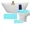 Aqua, variant on Gorgeous Home Linen 3-Pc Bath Rock Pebble Cobblestone Aqua Marine Color Embossed Memory Foam Plush Anti Slip