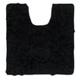 thumbnail image 2 of Home Weavers Modesto Collection 100% Cotton Tufted Bath Rugs, Extra Soft and Absorbent Bath Rugs, Non-Slip Bath Mats, Machine Washable, Bath Mats for Bathroom Floor and Tub, 20"x20" Contour, Black, 2 of 7