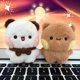 thumbnail image 2 of Lindo llavero de peluche de panda de dibujos animados Bubu y Dudu, 8 cm, para niños - Suave y tierno, 2 of 5