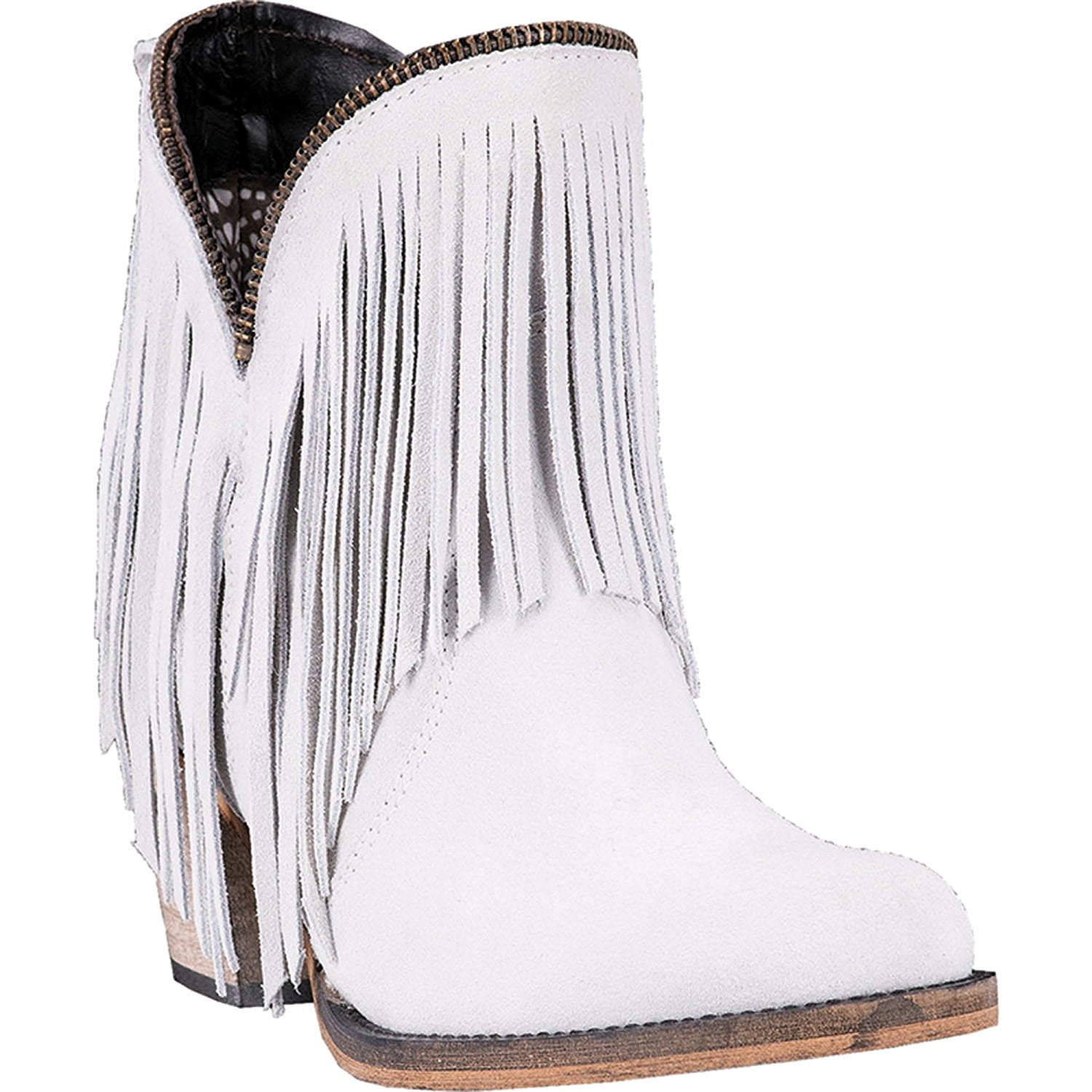 white fringe cowgirl boots