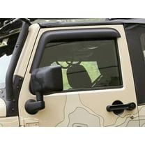 Rugged Ridge by RealTruck Window Visors for Wrangler JK 2-Door | Matte Black | 11349.11 | Compatible with 2007-2018 Jeep Wrangler JK 2-Door
