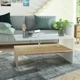 thumbnail image 1 of vidaXL Coffee Table Engineered Wood 90x59x42 cm Oak and White, 1 of 4