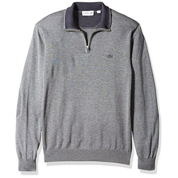 Lacoste Classic Zip Jersey Sweater, AH5439-51, Galaxite Chine, - Walmart.com