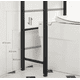 thumbnail image 5 of Toilettenregal mit 3 Ebenen, Badezimmerregal, platzsparend, einfach zu montieren, für Waschküche, industrieller Stil,vintagebraun-schwarz, 5 of 8